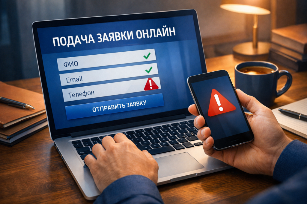 Подача заявки онлайн: этапы и типовые ошибки