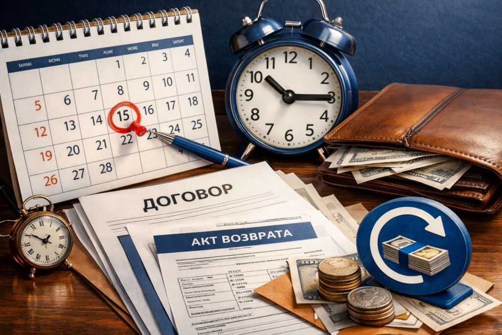 Платежи после возврата предмета